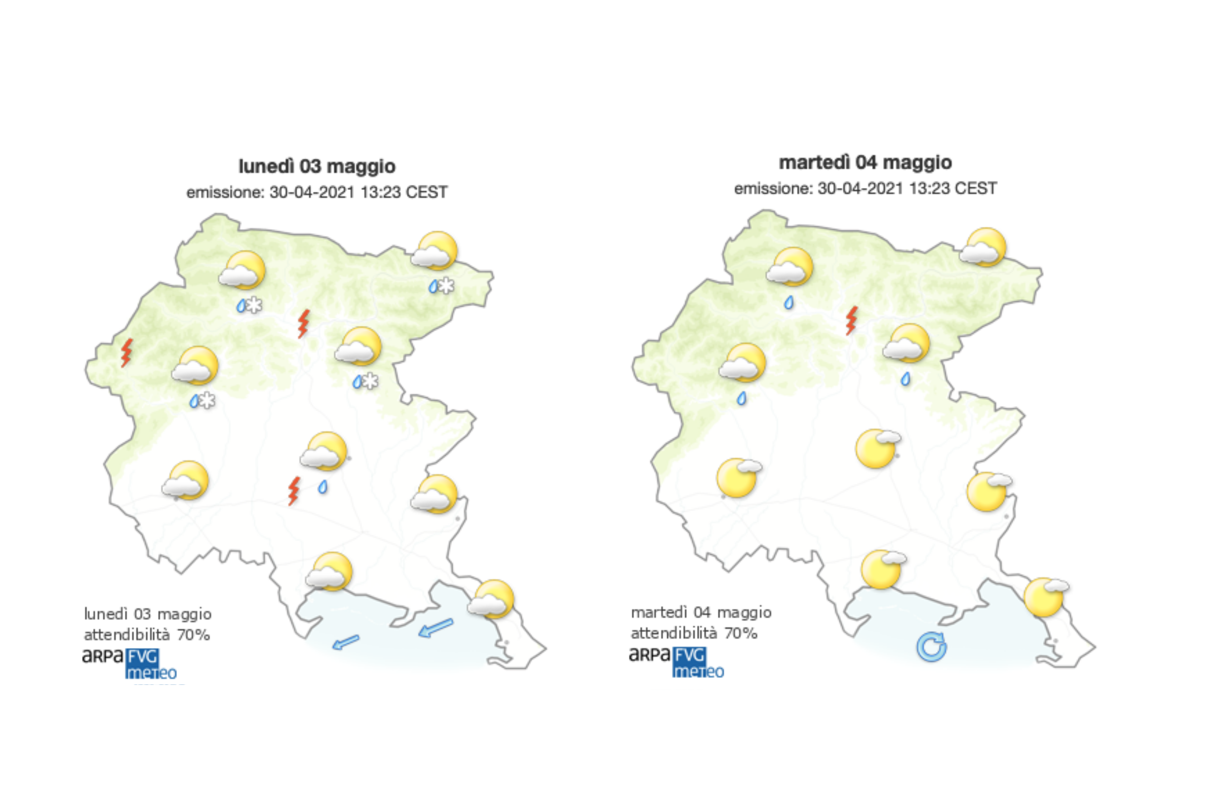 Immagine per Pioggia e Bora sul Goriziano, atteso un debole miglioramento